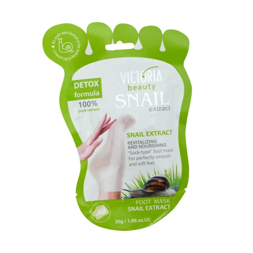 Victoria Beauty regenerativna i hranljiva maska za stopala sa ekstraktom puževe sluzi 30 g